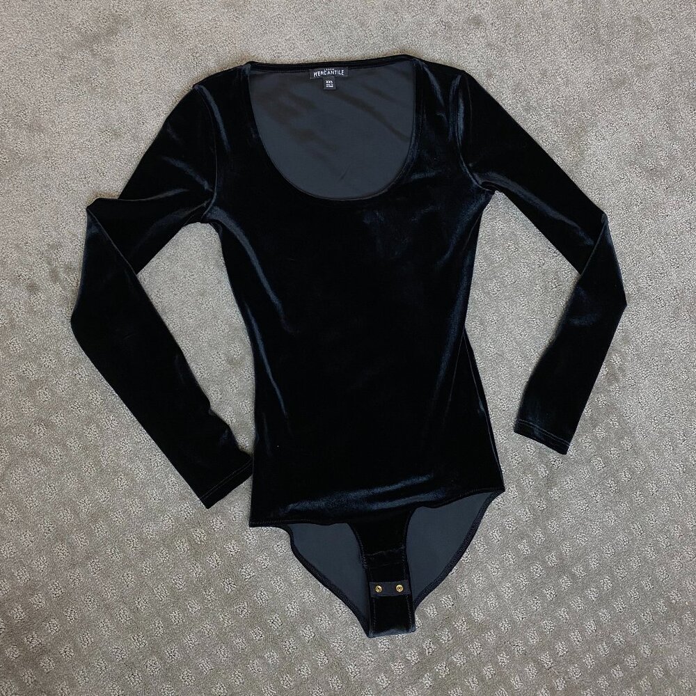 J Crew Mercantile Scoop Neck Bodysuit Black (XXS)